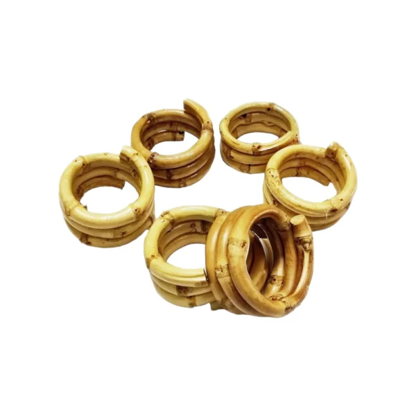 Bộ 6 Vòng Khăn Ăn Bằng Tre Hình Tròn Đường Kính 3cm