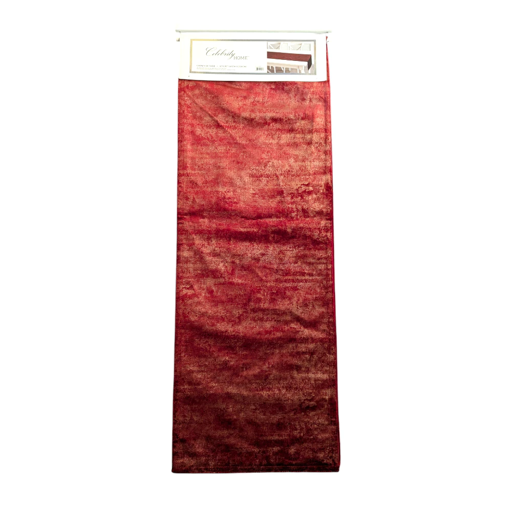 tbrn-celebhome-velvetredgol.jpg.webp Khăn Trải Giữa Bàn Table Runner Nhung Đỏ Ánh Vàng Kim 41cm x 220cm – Hiệu Celebrity Home (US) - Image 1