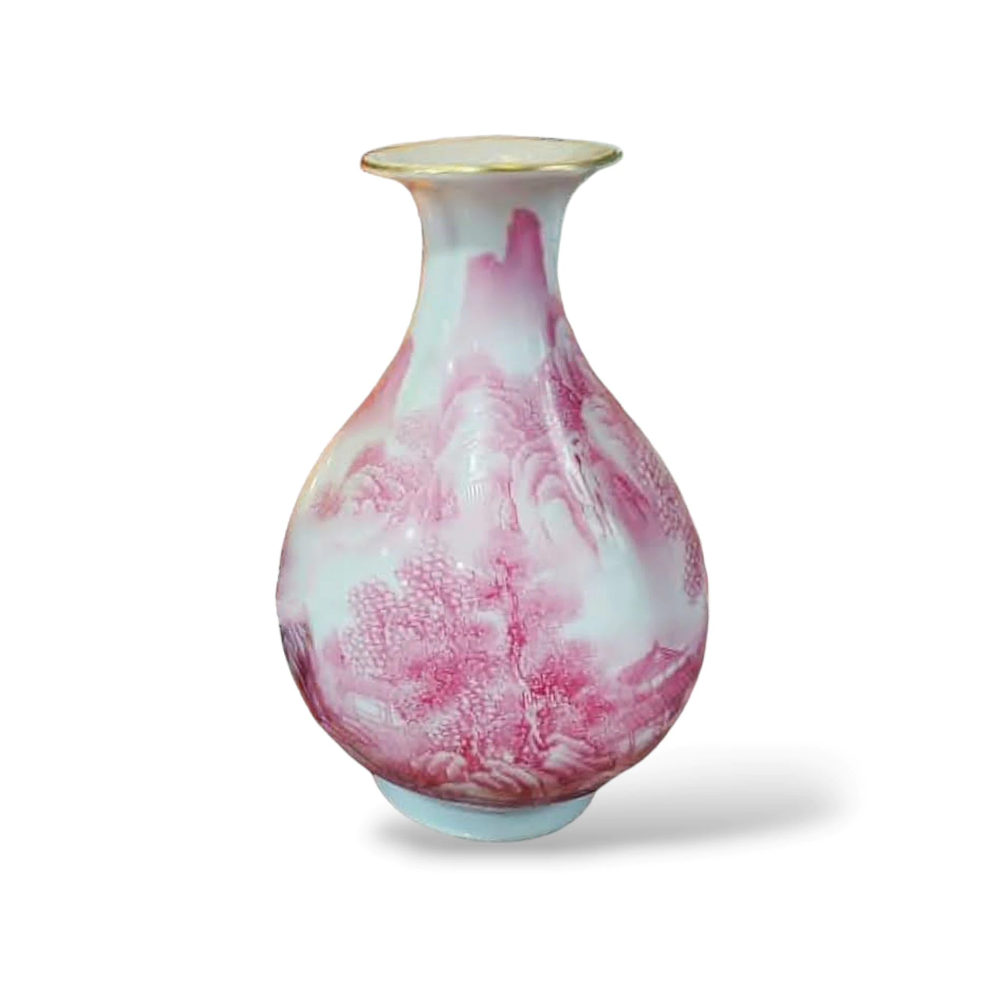 vase-pink-landscape-sml.jpg.webp Bình Hoa Vẽ Tay Phong Cảnh Thủy Mặc Màu Hồng Dáng Tròn - Image 1