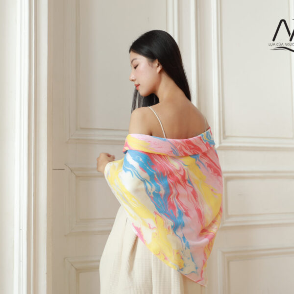 Khăn lụa vẽ thủy ấn độc bản cao cấp – MS13