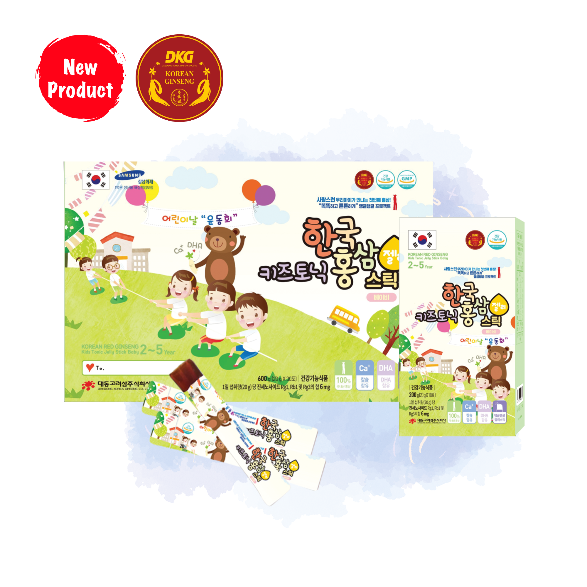 1-2-1.png Hồng sâm trẻ em Hàn Quốc 2-5 tuổi Jelly DKG (thạch stick) - Daedong - Image 1