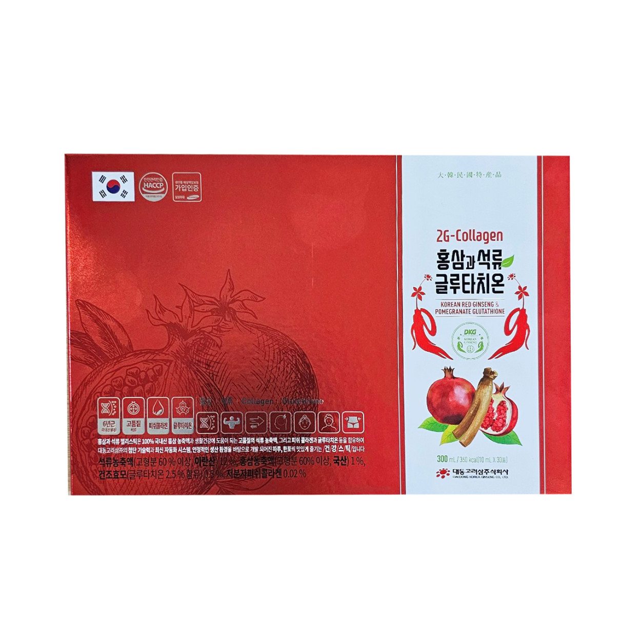 2G-Collagen-4.jpg 2G - Collagen Hồng sâm lựu Glutathione (10ml x 30stick) - Daedong - Image 1
