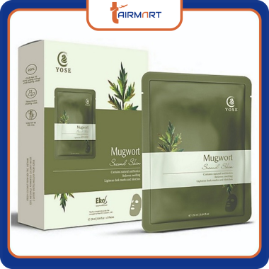 hoa-dau-han-5.png Yose Mugwort Second Skin - Mặt Nạ Thảo Dược Ngãi Cứu 5 Miếng/ Hộp - Image 1