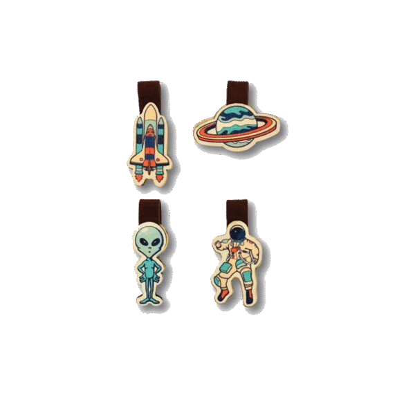 Set 4 Kẹp Sách Gỗ Universe Collection