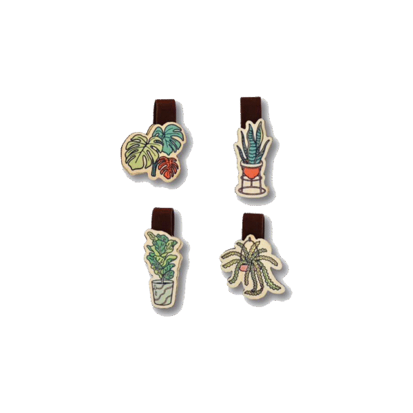 BST Set 4 Kẹp Sách Gỗ Khu Vườn