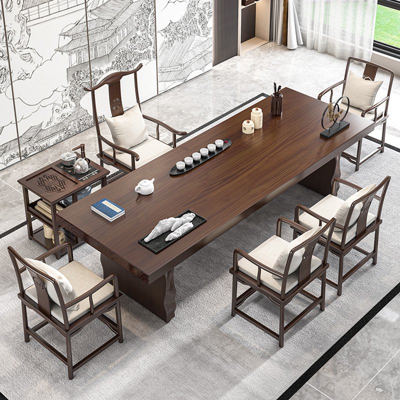 z3212325132234_8c4137b809414d1f08fcc29861625171.jpg Bộ Bàn Ghế Uống Trà VIP Phòng Khách Gỗ Sồi 2,0m - Image 1