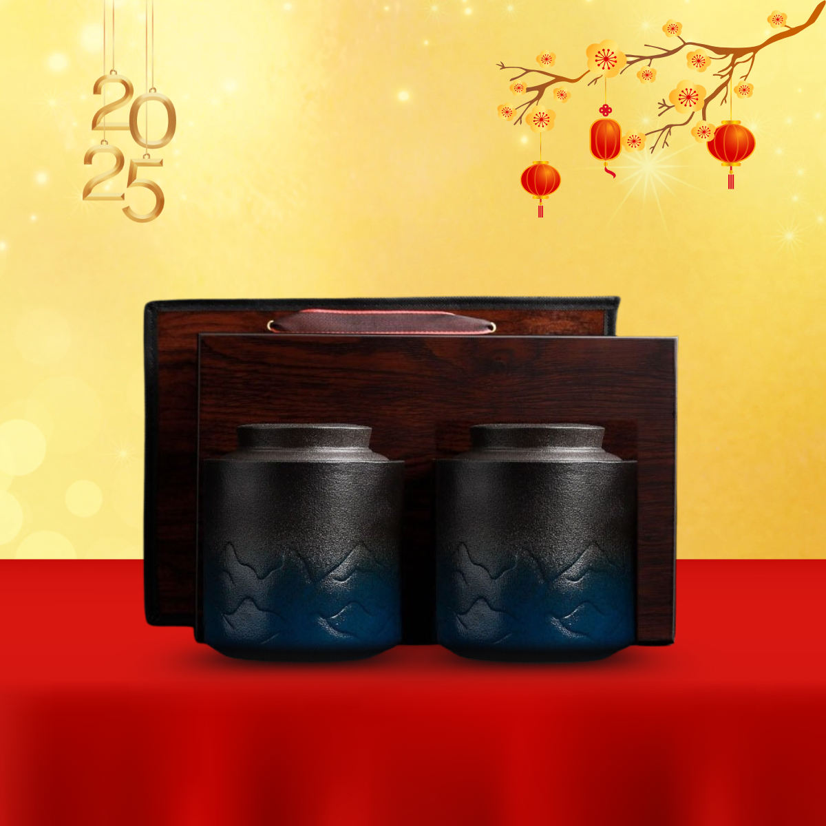 set-hop-dung-tra-lo-su-tron-hop-da-va-hop-go.png Set Hộp Đựng Trà Lọ Sứ Tròn, Hộp Da và Hộp Gỗ - Image 1
